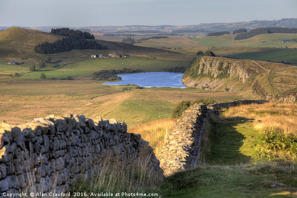 Hadrian's Wall Looking East Picture Board by Alan Crawford