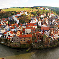 Buy canvas prints of Staithes Fishing Village, North Yorkshire          by Alan Crawford