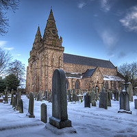 Buy canvas prints of Eerie Church and Graveyard by Alan Crawford