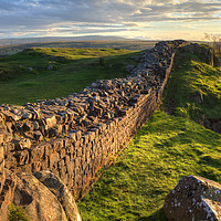 Buy canvas prints of Evening Light on Hadrian's Wall by Alan Crawford