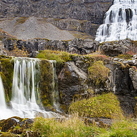 Buy canvas prints of Dynjandi (Fjallfoss) waterfall, Iceland by Alan Crawford