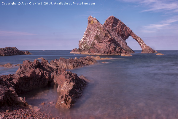 Bow Fiddle Rock at Portknockie, Scotland Picture Board by Alan Crawford