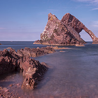 Buy canvas prints of Bow Fiddle Rock at Portknockie, Scotland by Alan Crawford