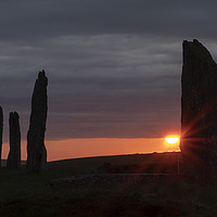 Buy canvas prints of Sunset at the Ring of Brodgar by Alan Crawford