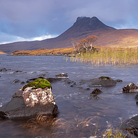 Buy canvas prints of Morning Light on Stac Pollaidh, Scotland by Alan Crawford