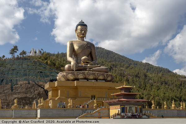 Buddha Dordenma statue, Bhutan Picture Board by Alan Crawford
