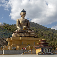 Buy canvas prints of Buddha Dordenma statue, Bhutan by Alan Crawford