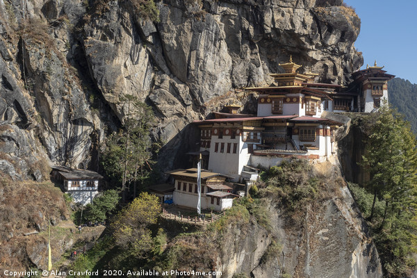 Taktsang Buddhist Monastery, Bhutan Picture Board by Alan Crawford