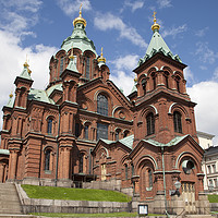 Buy canvas prints of The Uspenski Cathedral in Helsinki, Finland by Alan Crawford
