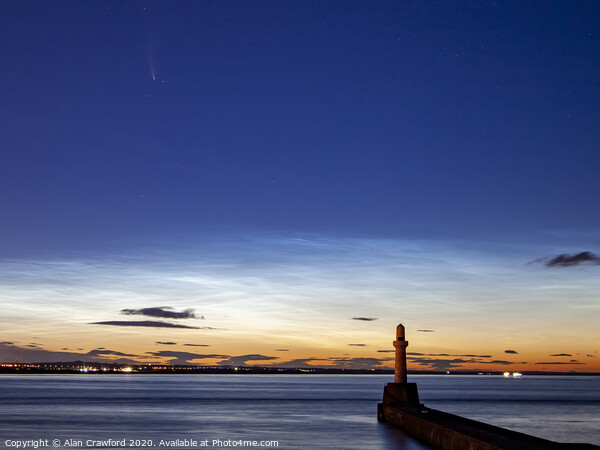 Comet NEOWISE above Aberdeen, Scotland Picture Board by Alan Crawford
