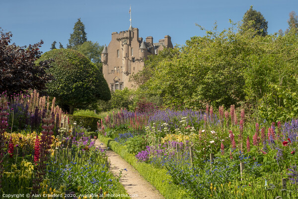 Gardens at Crathes Castle, Scotland Picture Board by Alan Crawford