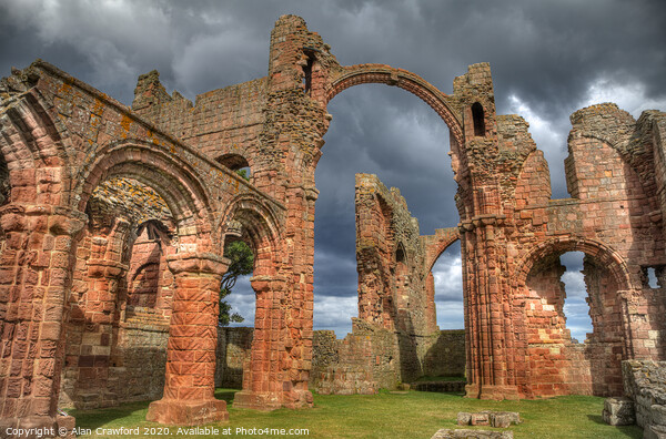 Lindisfarne Priory, Northumberland Picture Board by Alan Crawford