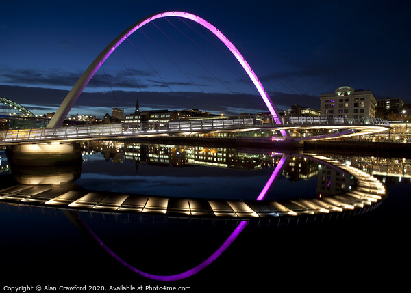 Gateshead Millennium Bridge, Newcastle Picture Board by Alan Crawford