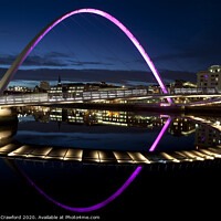 Buy canvas prints of Gateshead Millennium Bridge, Newcastle by Alan Crawford