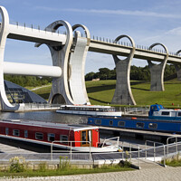 Buy canvas prints of The Falkirk Wheel, Scotland by Alan Crawford