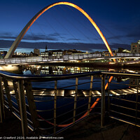 Buy canvas prints of Gateshead Millennium Bridge, Newcastle by Alan Crawford