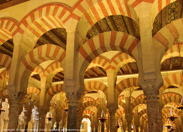 The Mezquita in Cordoba, Spain Picture Board by Alan Crawford