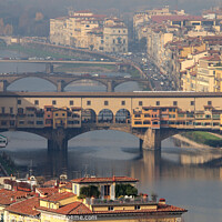 Buy canvas prints of The Ponte Vecchio in Florence, Italy by Alan Crawford
