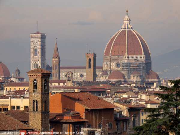 Brunelleschi's Dome and Florence Cathedral, Italy Picture Board by Alan Crawford