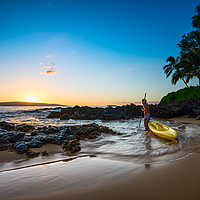 Buy canvas prints of Beautiful and secluded Secret Beach in Maui, Hawai by Jamie Pham