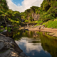 Buy canvas prints of The beautiful scene of the Seven Sacred Pools of M by Jamie Pham