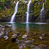Buy canvas prints of The stunningly beautiful Upper Waikani Falls or Th by Jamie Pham