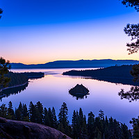 Buy canvas prints of Stunning Emerald Bay sunrise in Lake Tahoe. by Jamie Pham