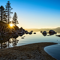 Buy canvas prints of Beautiful Sand Harbor in Lake Tahoe. by Jamie Pham