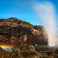 Buy canvas prints of The eruption of Nakalele Blowhole in Maui. by Jamie Pham