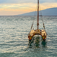 Buy canvas prints of A very old sailboat on the Hawaiian island of Maui by Jamie Pham