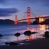 Buy canvas prints of Beautiful view of the Golden Gate bridge from Mars by Jamie Pham