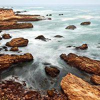 Buy canvas prints of The jagged rocks and cliffs of Montana de Oro Stat by Jamie Pham