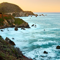 Buy canvas prints of Beautiful coastal view of Big Sur in California. by Jamie Pham