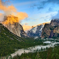 Buy canvas prints of Dramatic View of Yosemite National Park Vista by Jamie Pham