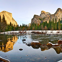 Buy canvas prints of Dramatic view of Yosemite Valley. by Jamie Pham