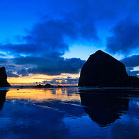 Buy canvas prints of Cannon Beach Sunset by Jamie Pham
