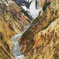 Buy canvas prints of Yellowstone Falls from Artist Point by Jamie Pham