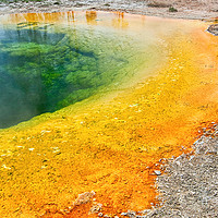 Buy canvas prints of Morning Glory Pool Closeup in Yellowstone National by Jamie Pham