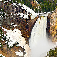 Buy canvas prints of Closer view of Yellowstone Falls from Lookout Poin by Jamie Pham