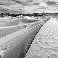 Buy canvas prints of Panoramic view of endless sand dunes in Death Vall by Jamie Pham