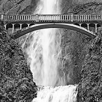 Buy canvas prints of Close up view of Multnomah Falls by Jamie Pham