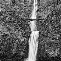 Buy canvas prints of Full view of Multnomah Falls in the Columbia River by Jamie Pham