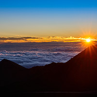 Buy canvas prints of Sunrise from the summit of Haleakala Volcano in Ma by Jamie Pham