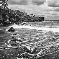 Buy canvas prints of The exotic and famous Black Sand Beach by Jamie Pham