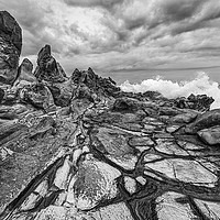 Buy canvas prints of Dramatic lava rock formation called the Dragon's T by Jamie Pham