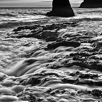 Buy canvas prints of Dramatic view of a sea stack in Davenport Beach, S by Jamie Pham