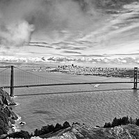 Buy canvas prints of The world famous Golden Gate Bridge in San Francis by Jamie Pham