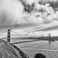 Buy canvas prints of The world famous Golden Gate Bridge in San Francis by Jamie Pham