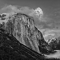 Buy canvas prints of Dramatic moonrise over Yosemite National Park. by Jamie Pham