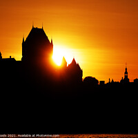 Buy canvas prints of Silhouette of the Chateau Frontenac by Colin Woods